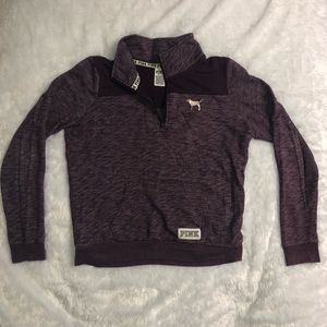 PINK Quarter Zip (burgundy) - M